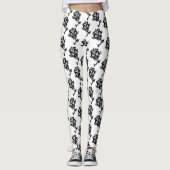 Leggings Leggins modernes avec Roses noirs (Devant)