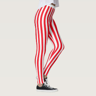 Leggings Leggins Red Stripes