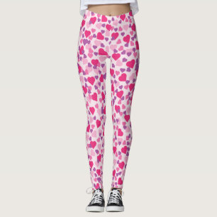 Leggings Leggins roses de coeurs