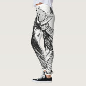 Leggings "Leggy Extravaganza : une merveille de dessin anim (Gauche)