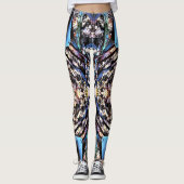 LEGGINGS  LEGINES EN MÉTAL BLEU STEAMPUNK (Devant)
