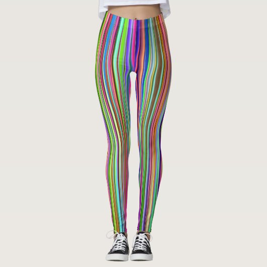 Leggings Legs à bandes multicolores (Devant)