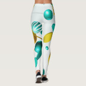 Leggings Legs Abstraits de la sphère 3D géométrique (Dos)