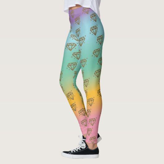 Leggings Legs arc-en-ciel de la poupée Diamond (Gauche)