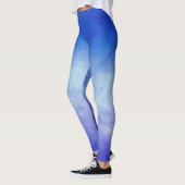 Leggings Legs d'aquarelle bleu Ombre (Gauche)