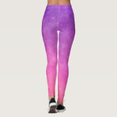 Leggings Legs d'aquarelle violet Ombre (Dos)