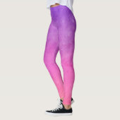 Leggings Legs d'aquarelle violet Ombre (Gauche)
