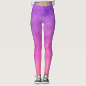 Leggings Legs d'aquarelle violet Ombre (Devant)
