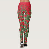 Leggings Legs de champ de tulipes rouges brillantes (Dos)