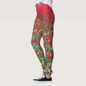 Leggings Legs de champ de tulipes rouges brillantes (Gauche)