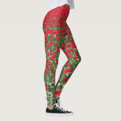 Leggings Legs de champ de tulipes rouges brillantes (Droite)