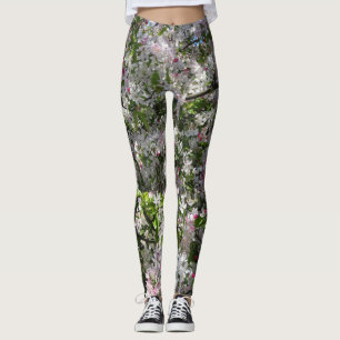 Leggings Legs de fleurs roses