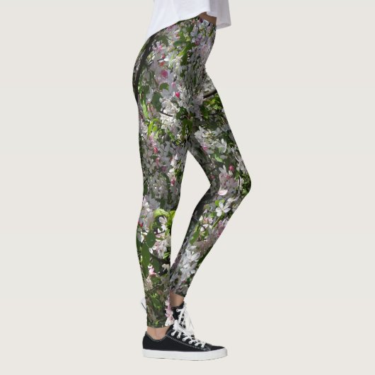 Leggings Legs de fleurs roses (Droite)