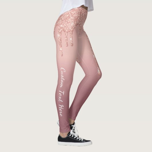 Leggings Legs de Parties scintillant rose Gold Blush avec t (Droite)