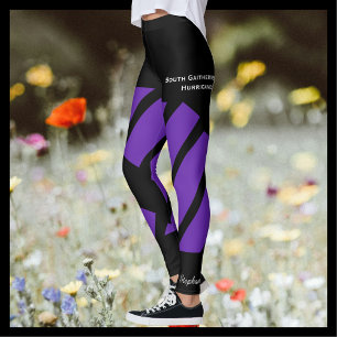Leggings Legs d'équipe/club pourpres avec faux raccourcis
