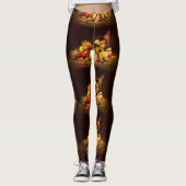Leggings Legs d'impression de Cornucopia Thanksgiving (Devant)