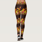 Leggings Legs d'impression de Cornucopia Thanksgiving (Dos)
