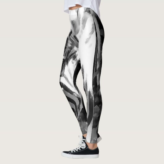 Leggings Legs d'impression MVB Zebra (Gauche)