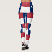 Leggings Legs du TEXAS Bleu rouge blanc couchant des pantal (Dos)