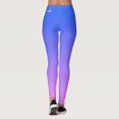 Leggings Legs Monogrammes Ombre Bleu et Violet (Dos)