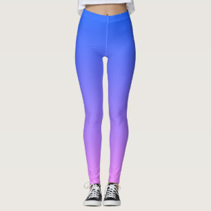 Leggings Legs Monogrammes Ombre Bleu et Violet