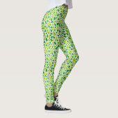 Leggings Legs Motif d'arbre de Noël vert et blanc (Droite)