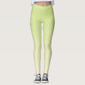 Leggings Legs pois vert citron (Devant)