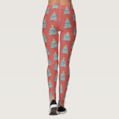 Leggings Legs rouges avec arbre de Noël Kawaii (Dos)