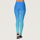 Leggings Legs Tout-Sur-Imprimé Ombre bleu Aqua Gradient (Dos)