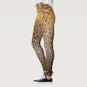 Leggings Légumes Abstraits dorés (Gauche)