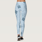LEGGINGS LÉGUMES FLORAUX BLEUS (Dos)