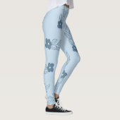 LEGGINGS LÉGUMES FLORAUX BLEUS (Droite)