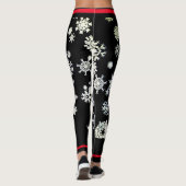 LEGGINGS LÉGUMES PERSONNALISÉS FLAKE À NEIGE ROUGE (Dos)