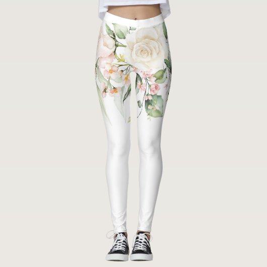 Leggings légumineuse à fleurs (Devant)