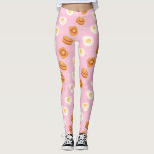 Leggings Légumineuses à brunch rose