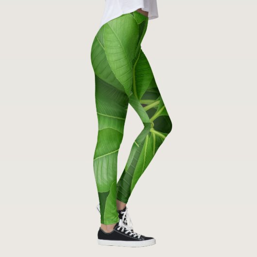 Leggings Légumineuses à feuilles vertes (Droite)
