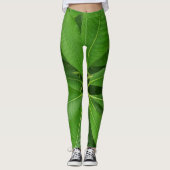 Leggings Légumineuses à feuilles vertes (Devant)