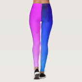 Leggings Légumineuses à flamme violette, bleue, rose (Dos)