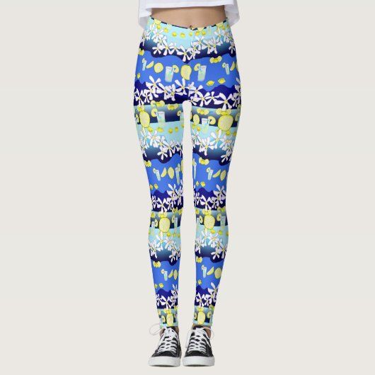 Leggings Légumineuses à fleur de citron (Devant)