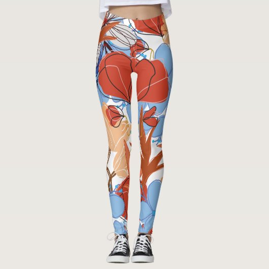 Leggings légumineuses à fleurs (Devant)