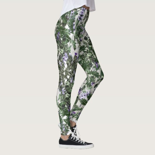 Leggings Légumineuses à fleurs et à spirales (Droite)