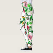 Leggings légumineuses à fleurs roses aquarelles (Gauche)