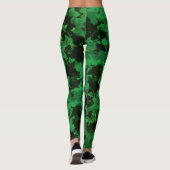 Leggings Légumineuses à fleurs vertes (Dos)