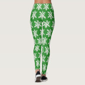 Leggings Légumineuses à flocon de neige vert (Dos)
