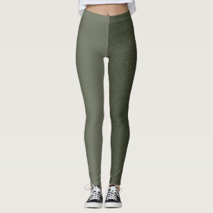 Leggings Légumineuses à fractionnement vert mousse personna