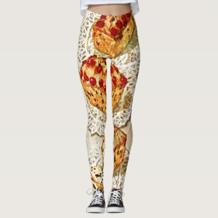 Leggings Légumineuses à illustration de gâteau aux fruits v