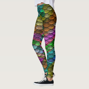 Leggings Légumineuses à l'échelle de poisson Sirènes, Légum