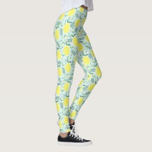 Leggings Légumineuses à motif de citron