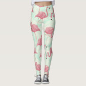 Leggings Légumineuses à motif Flamingo (Devant)
