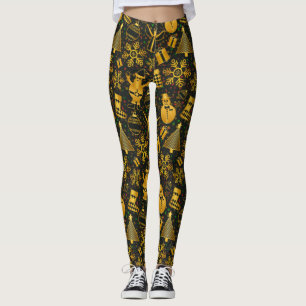Leggings légumineuses à neige en or